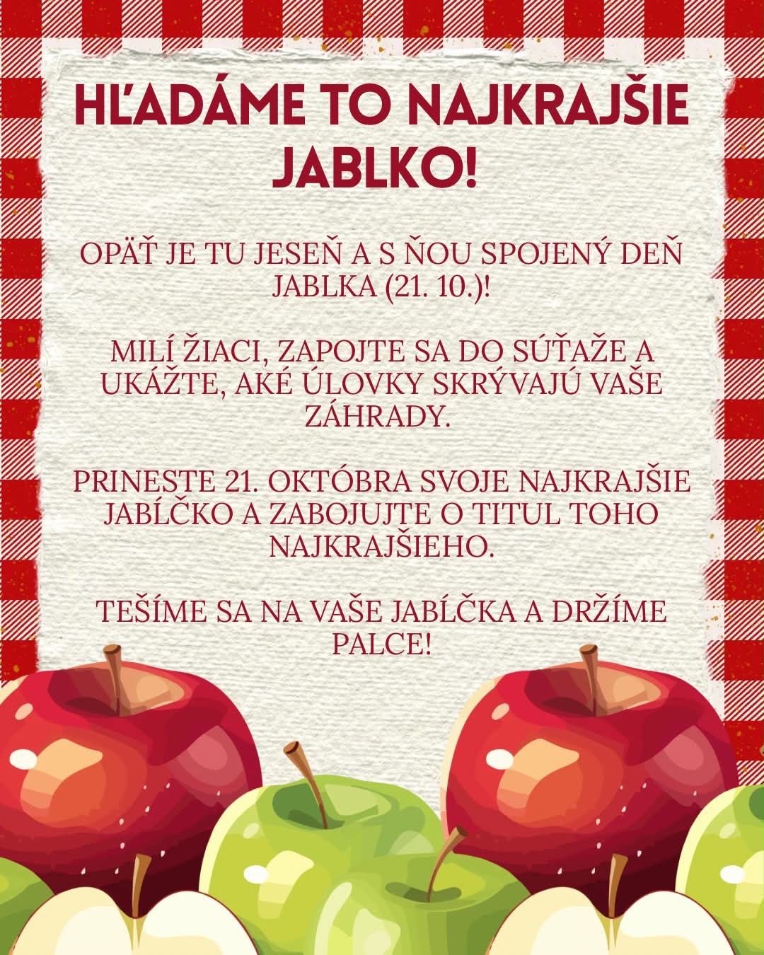 Hľadáme to najkrajšie jablko ! - Zobraziť obrázok 1