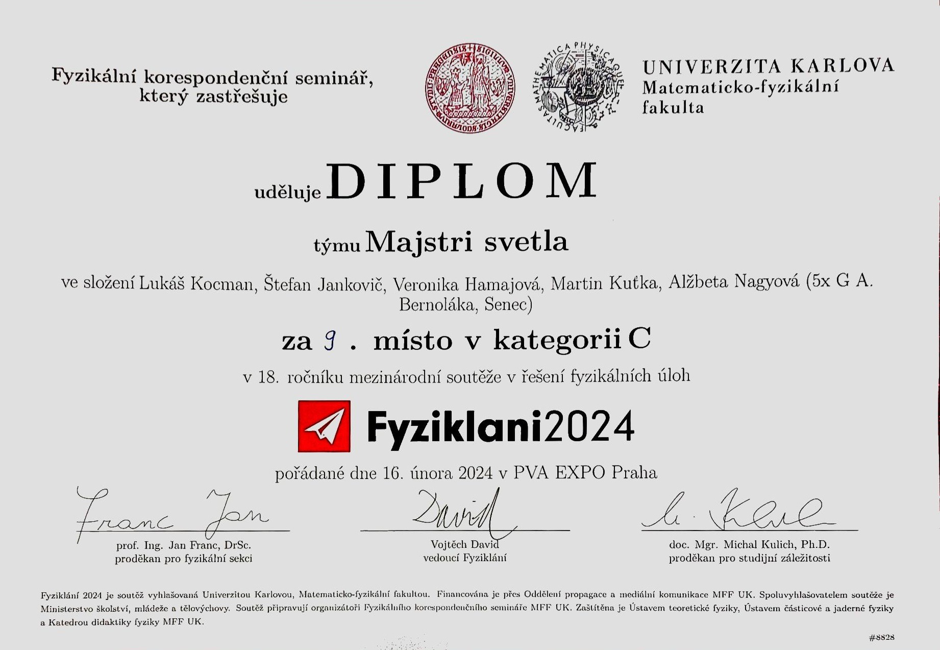 Diplom Fyziklani2024