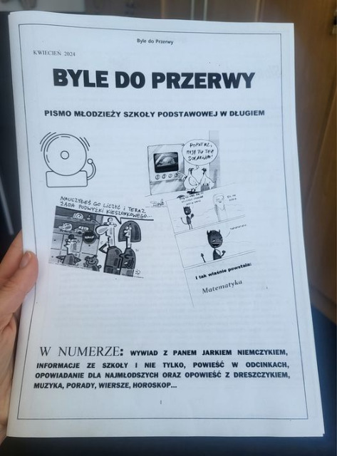 Kwietniowe wydanie gazetki szkolnej "Byle do przerwy" - Obrazek 1