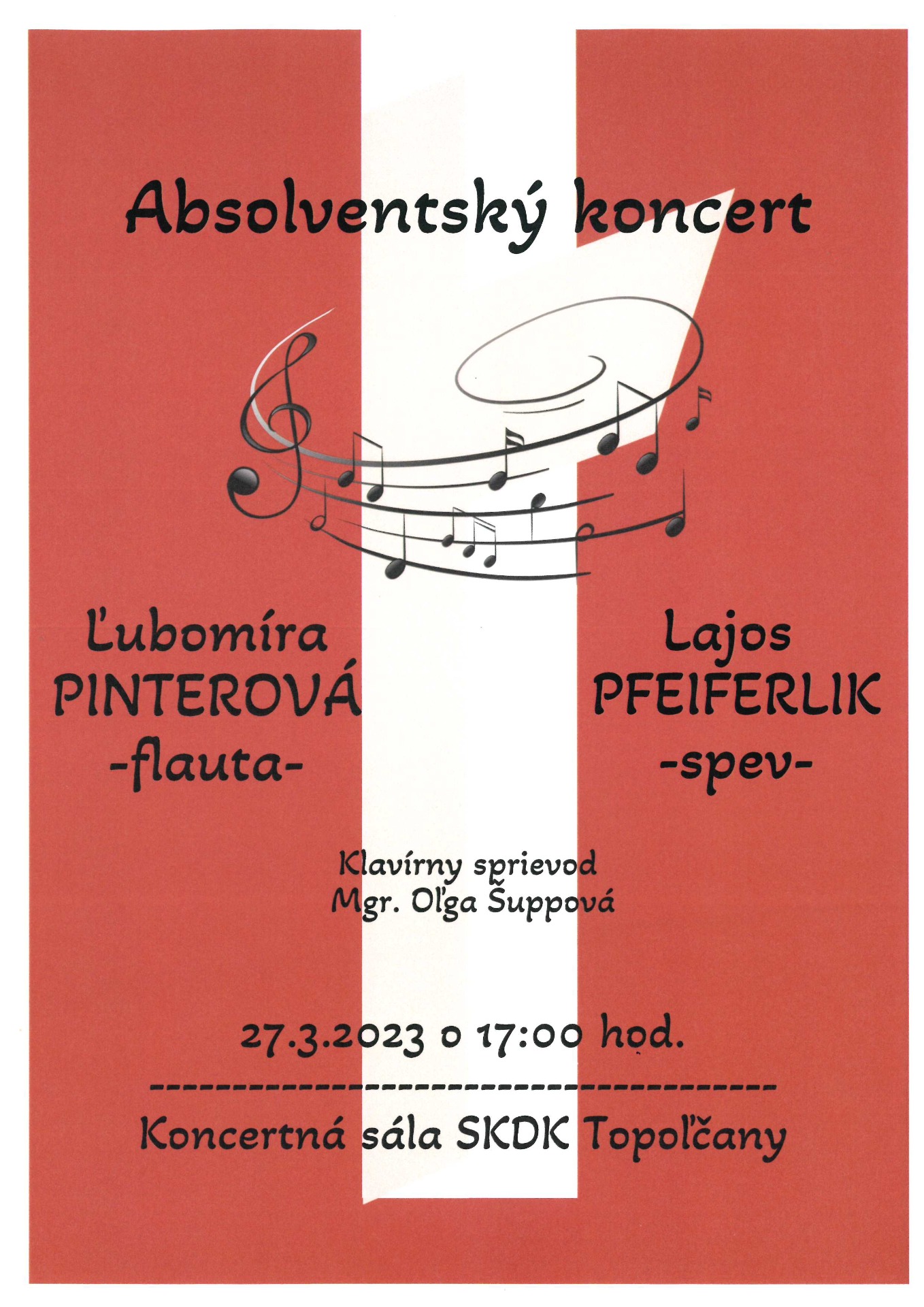 Absolventský koncert: Ľ. Pinterová - flauta & L. Pfeiferlik - spev - Obrázok 1