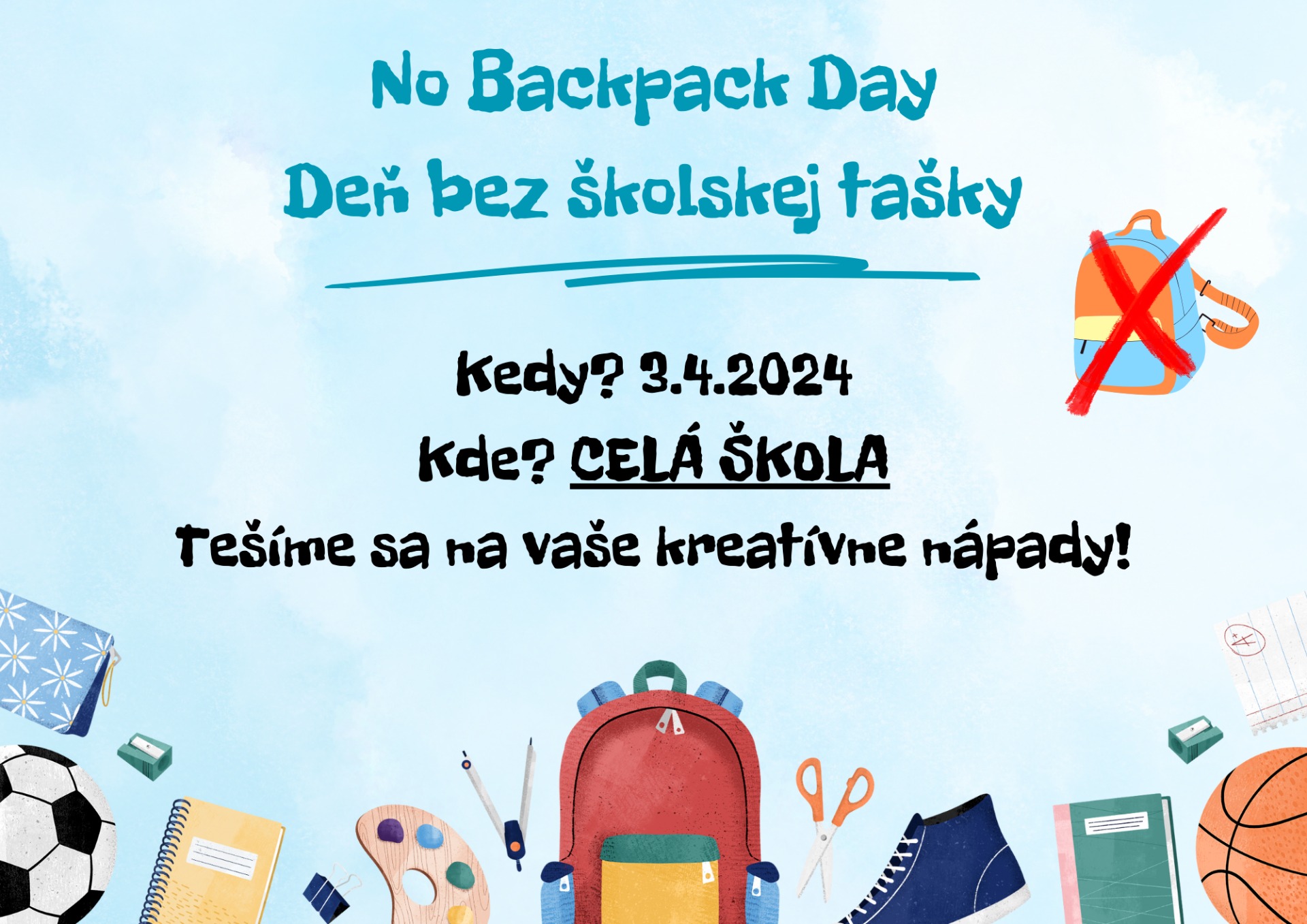 Deň bez školskej tašky - Obrázok 1