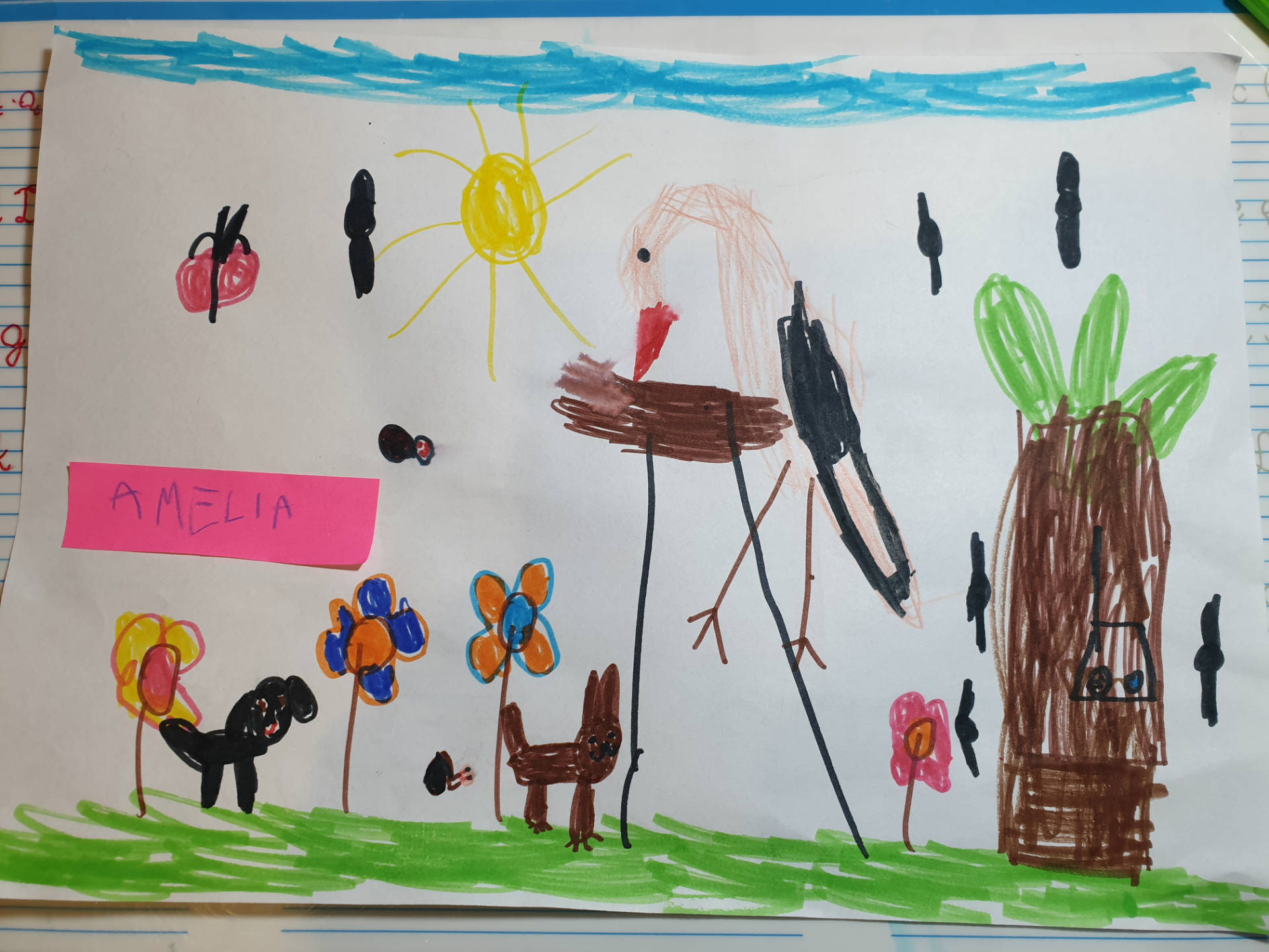 Praca plastyczna "Wiosna" wykonana przez przedszkolaki - Obrazek 1