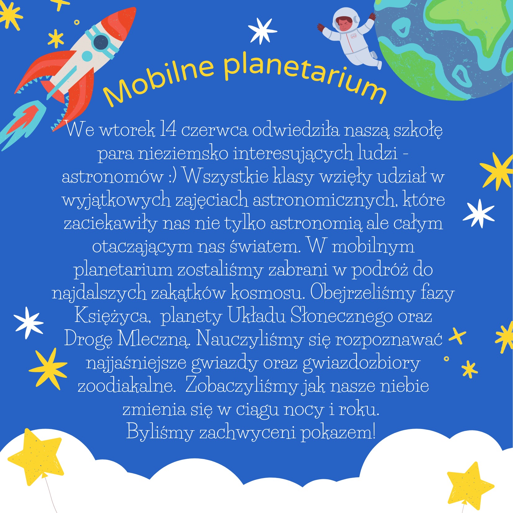 Mobilne Planetarium w naszej szkole - Obrazek 1