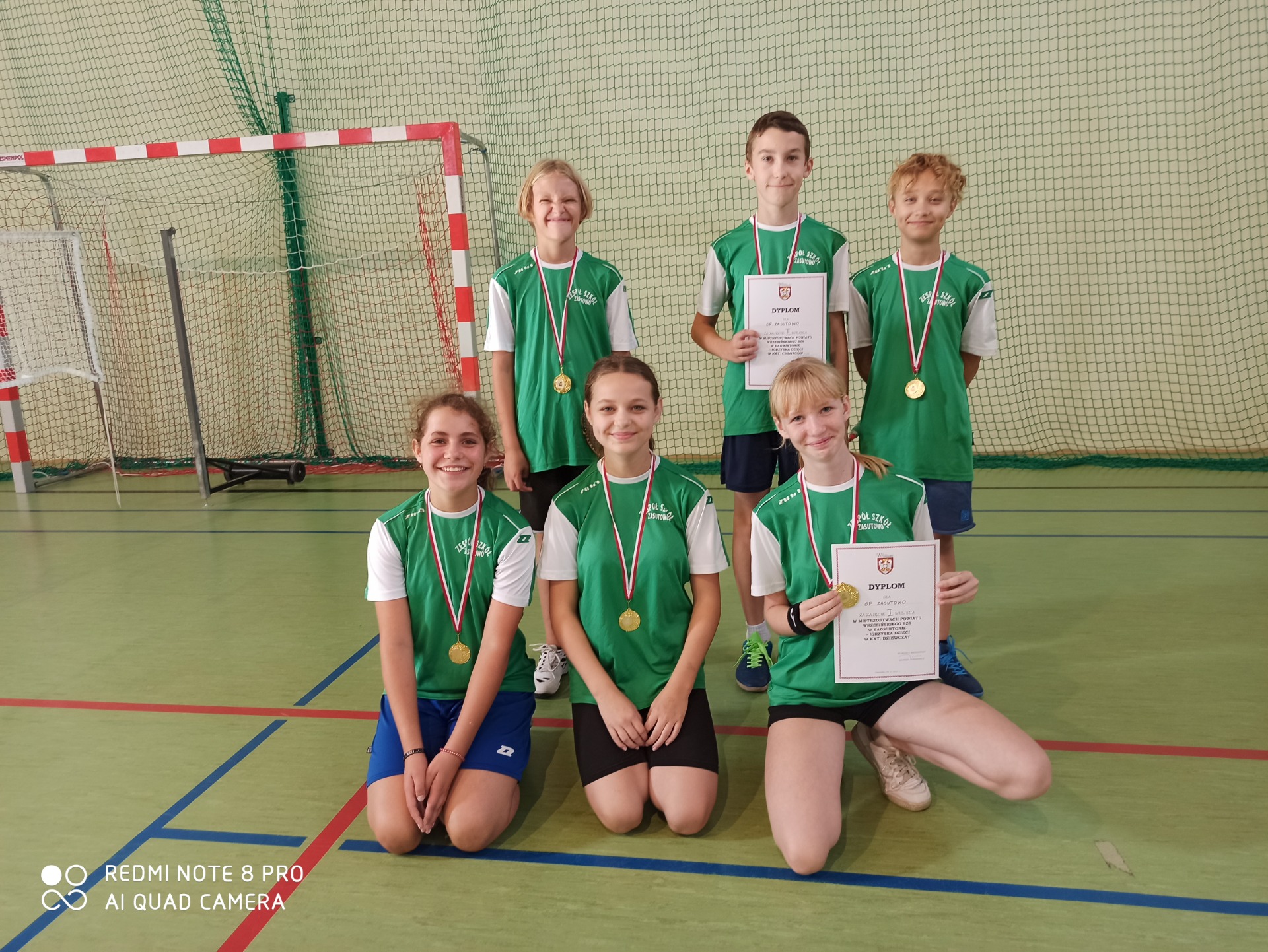 Mistrzowie Powiatu Wrzesińskiego Szkolnego Związku Sportowego w Drużynowym Badmintonie - Igrzyska Dzieci  - Obrazek 1