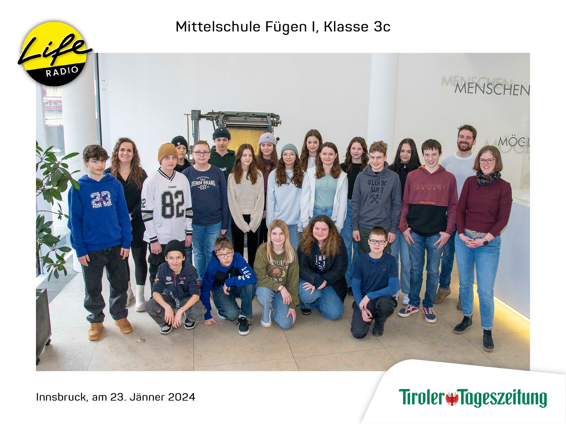 Die 3b und die 3c Klasse besuchen die Tiroler Tageszeitung - Bild 1