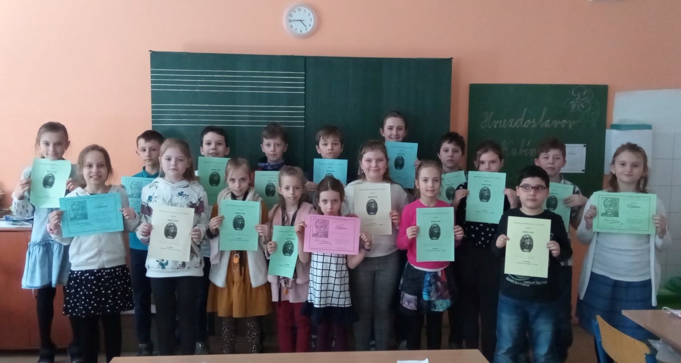 Vyhodnotenie školského kola súťaže Hviezdoslavov Kubín - 1. stupeň - Obrázok 1