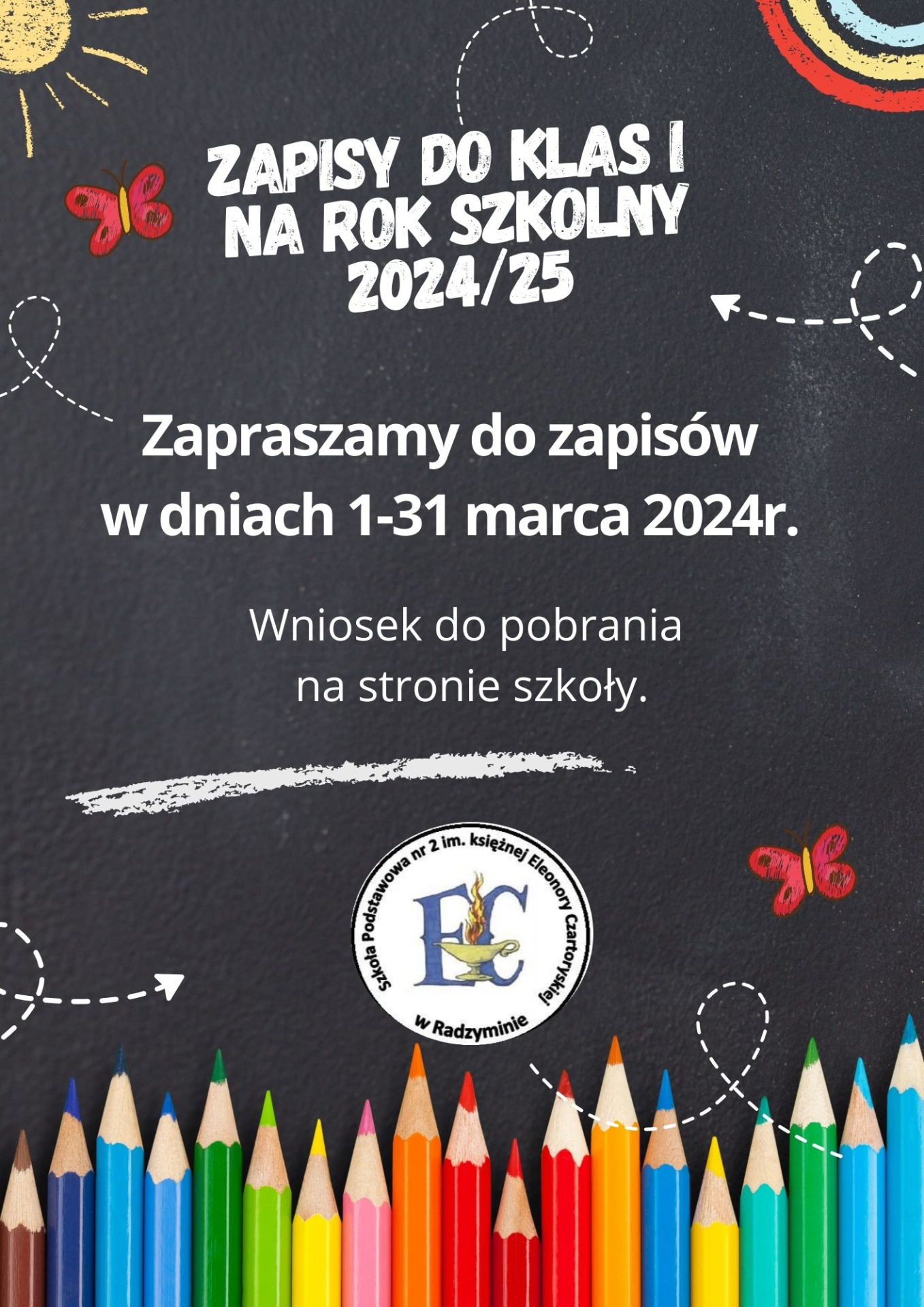 Zapisy do klas pierwszych na rok szkolny 2024/2025 - Obrazek 1