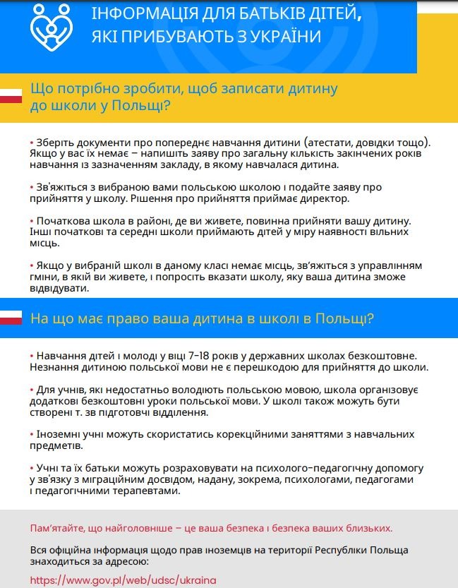 Informacja dla rodziców dzieci przybywających z Ukrainy - Obrazek 2