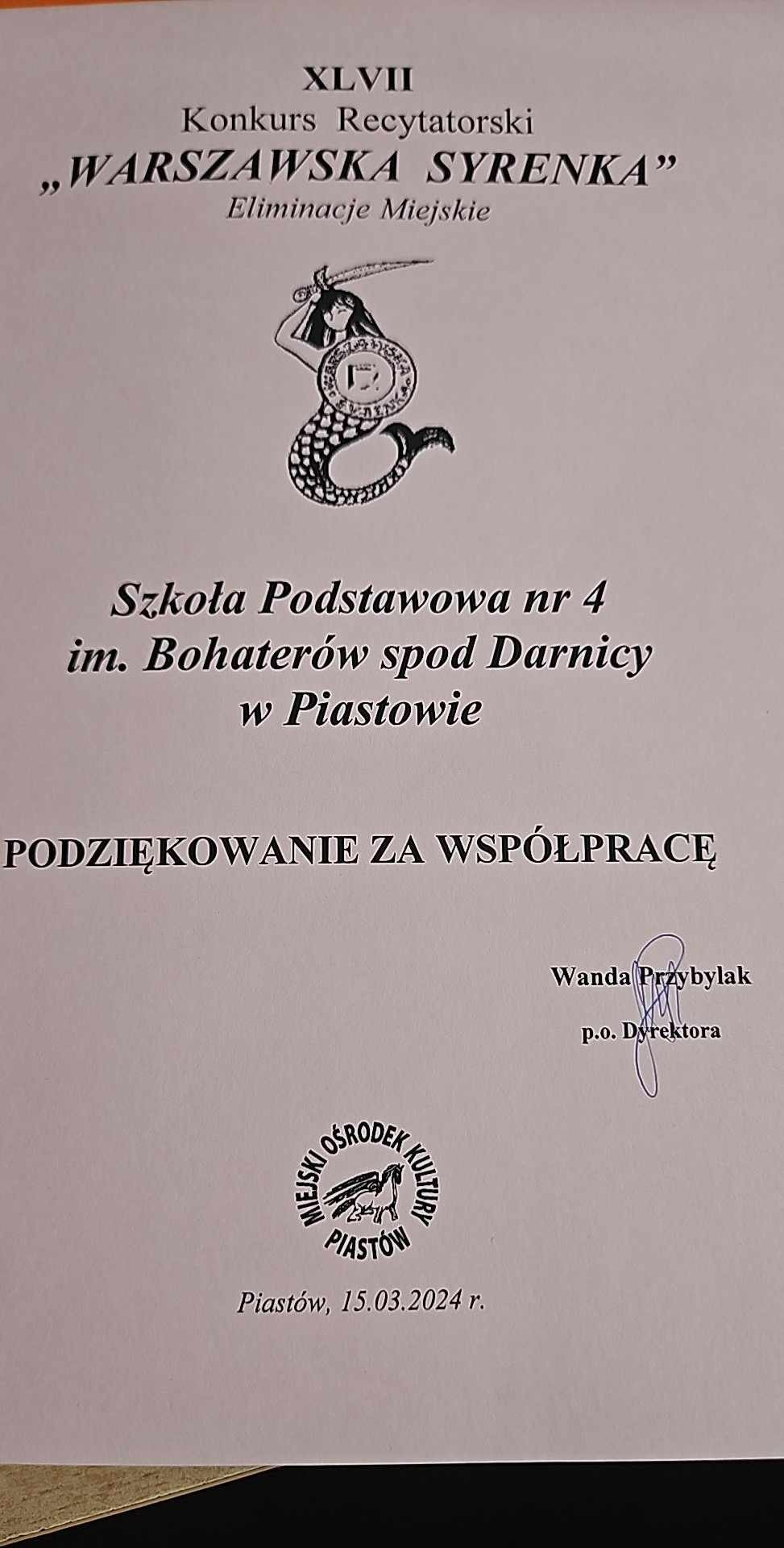 Rozdanie nagród w Konkursie "Warszawska Syrenka" - Obrazek 1