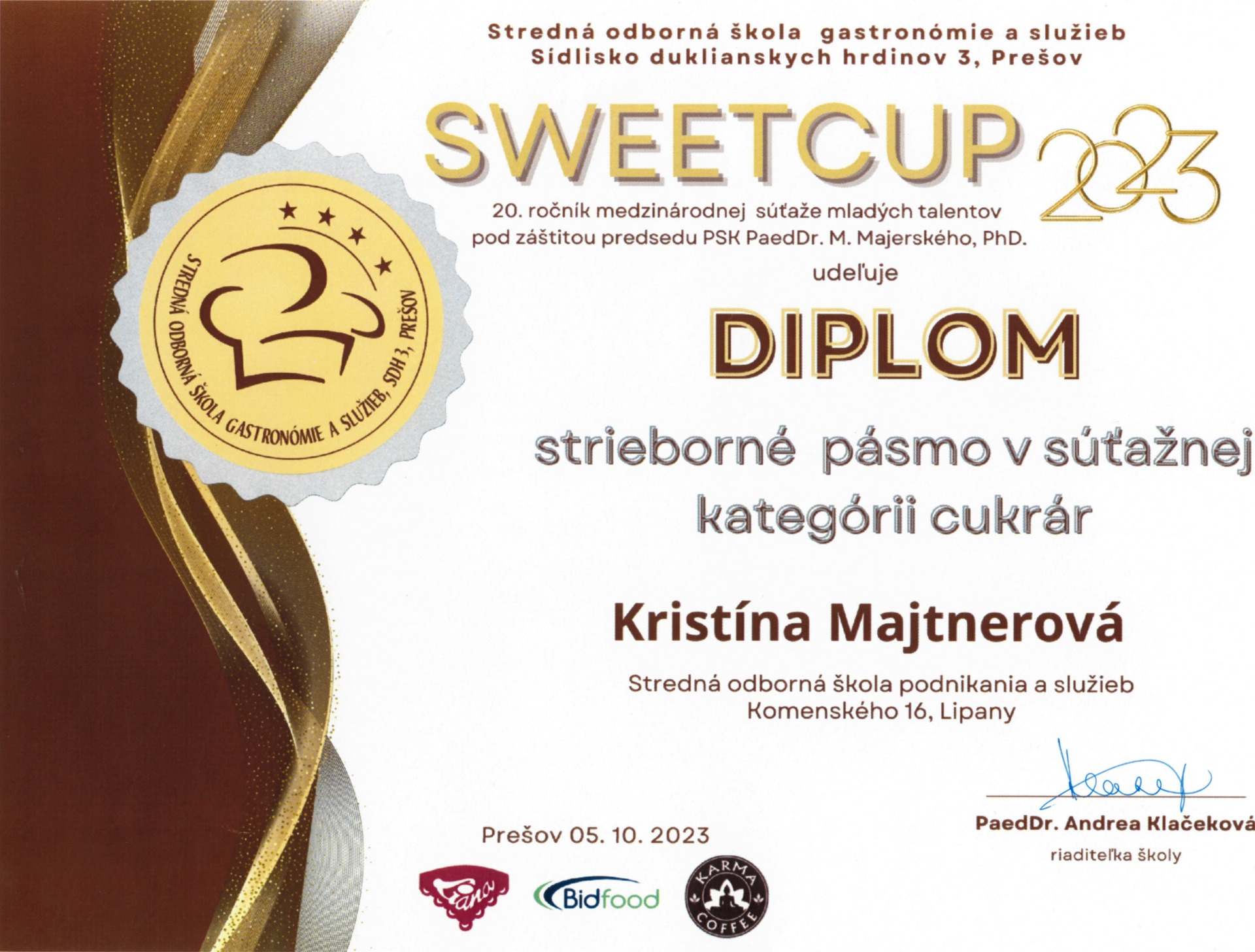 SWEETCUP 2023 - Kristína Majtnerová - blahoželáme - Obrázok 1