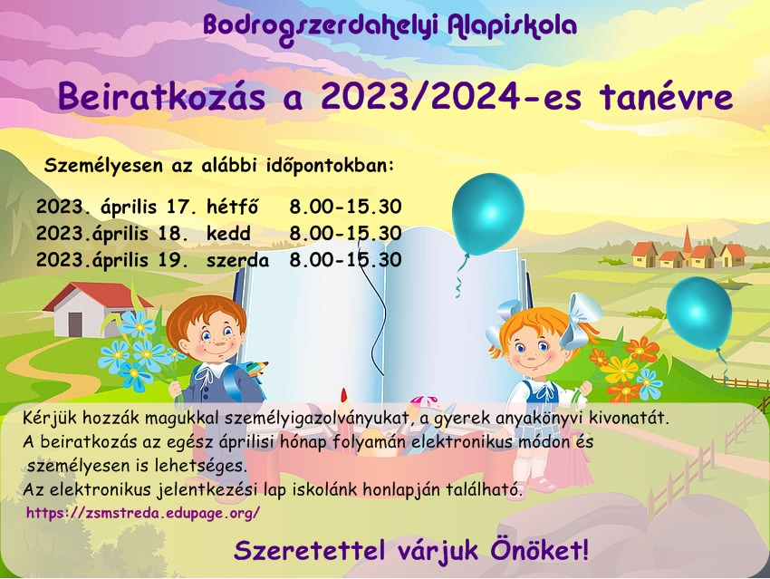 Beiratkozás a 2023/2024-es tanévre - Obrázok 1