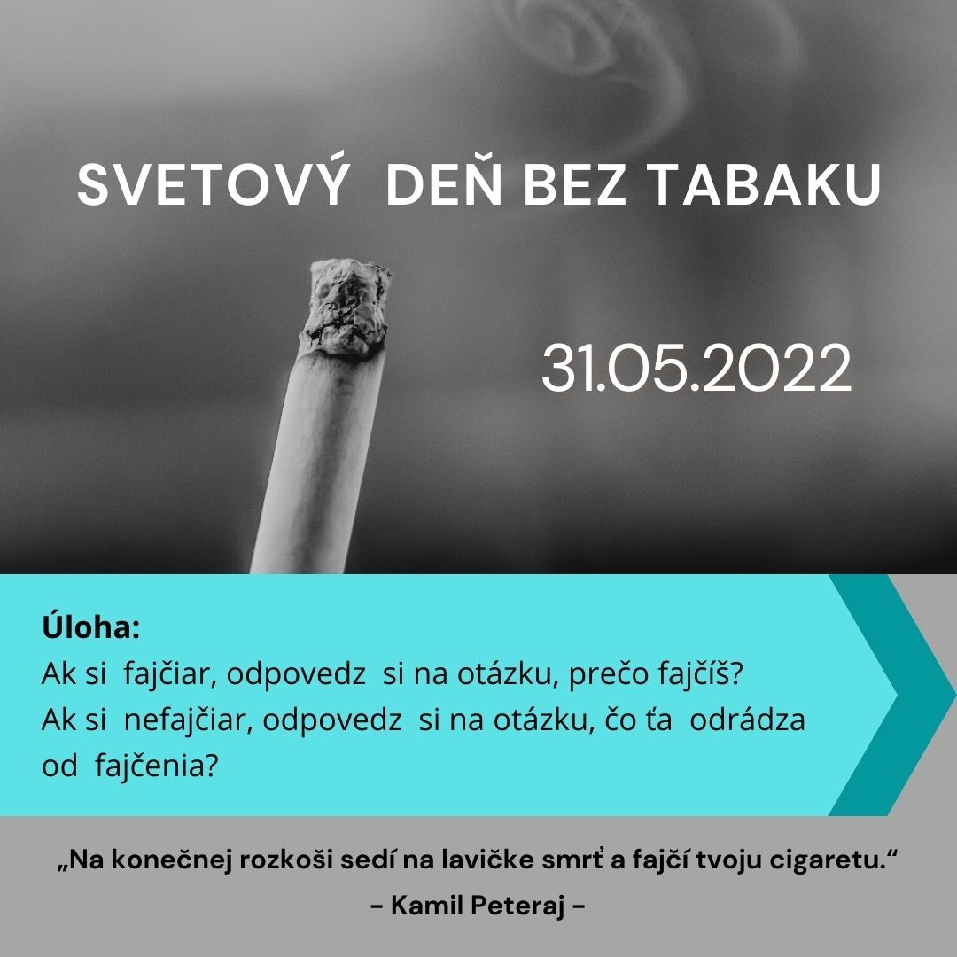 Deň bez tabaku - 31. máj - Obrázok 1