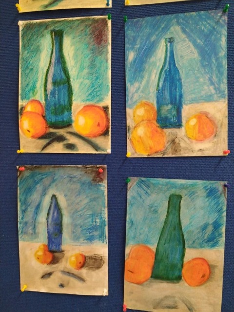 "Martwa natura z owocami" - prace plastyczne uczniów klasy 4A i 4B - Obrazek 7