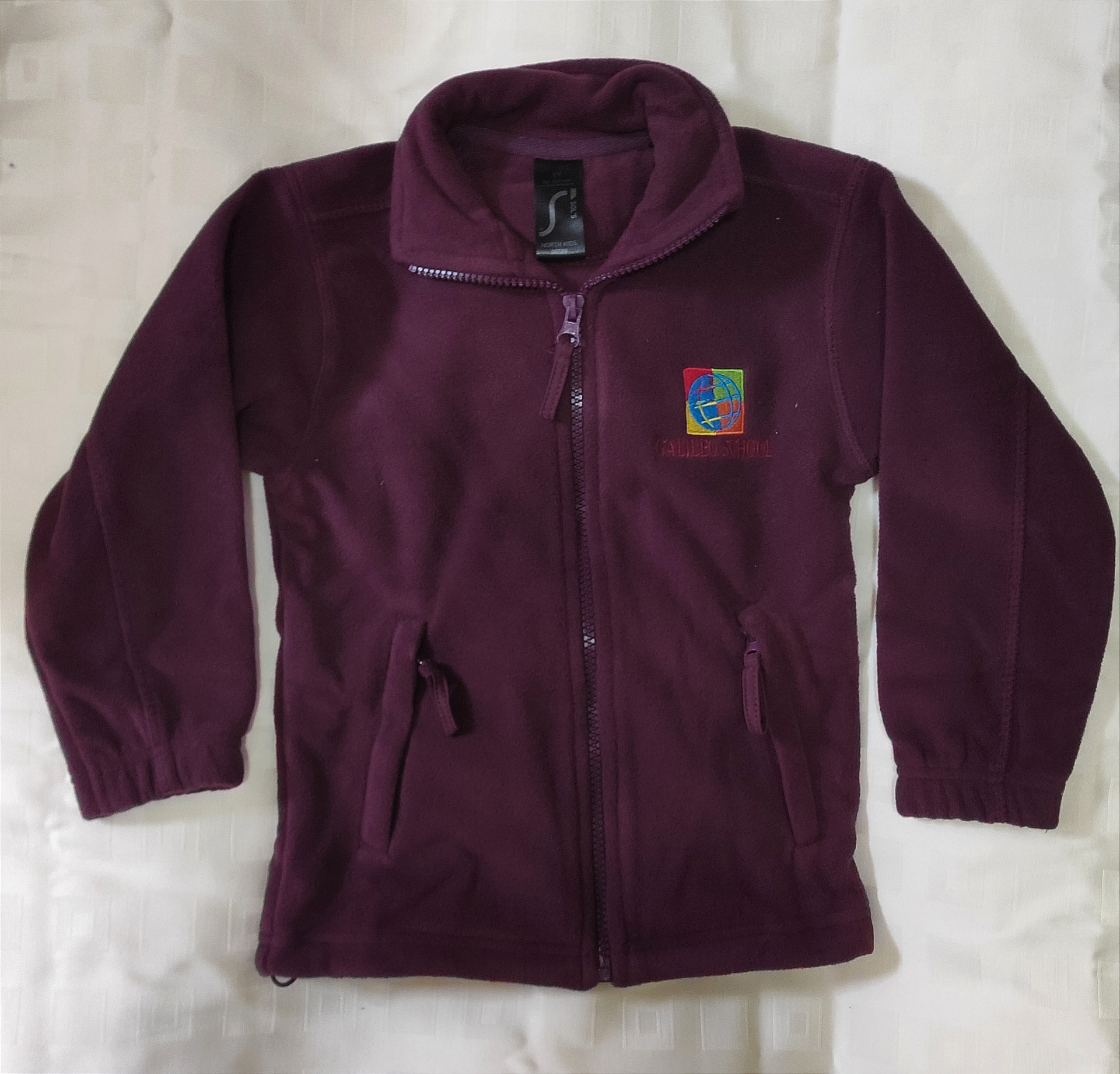 mikina hrubá - flis, dlhý zips - bordová / fleece sweatshirt thick, long zip - burgundy; 

cena / price: 26€
