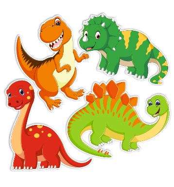 Dekoracja Duże Dinozaury (jednostronna)